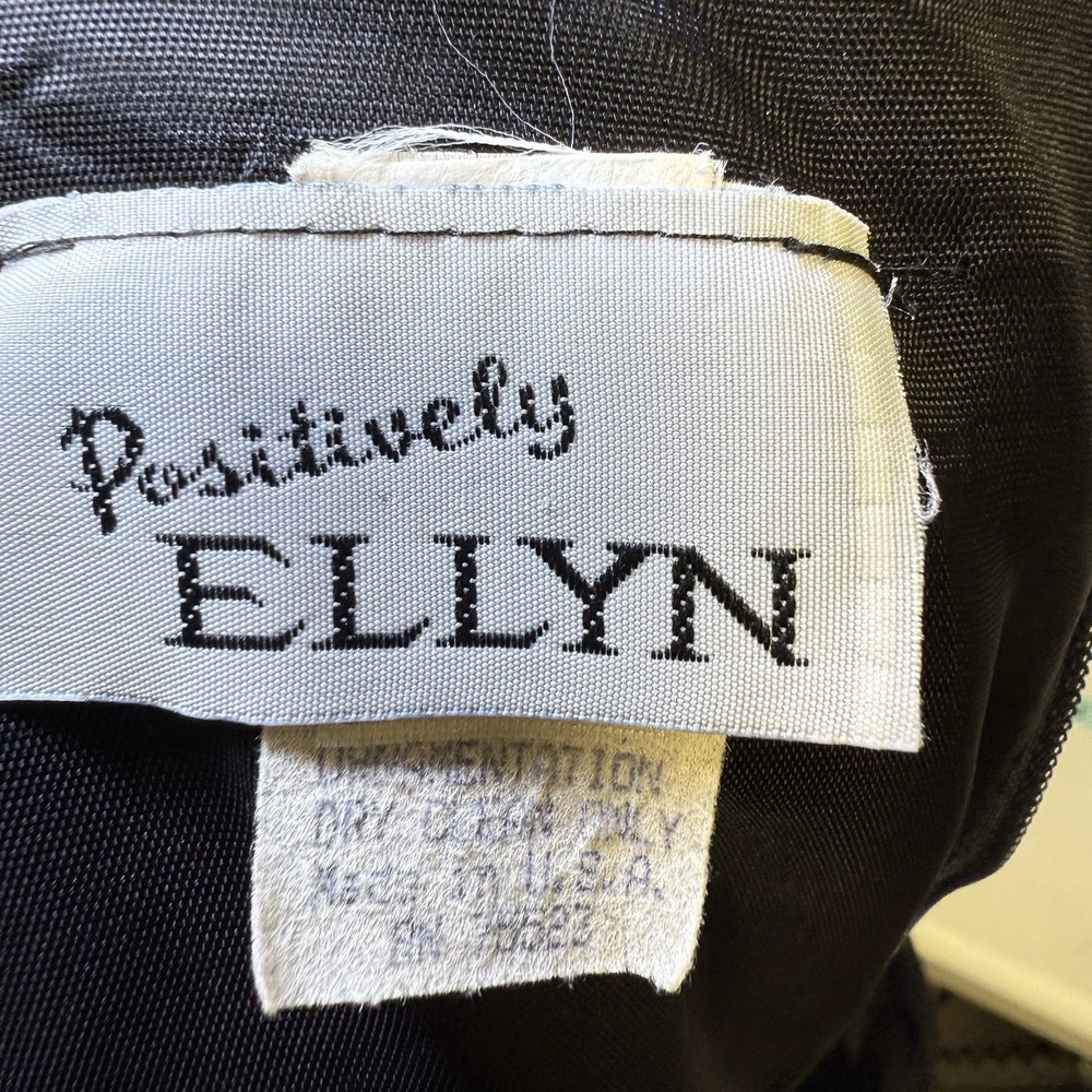 Vintage 80s Positively Ellyn Corset Black Velvet Goth Prom Cocktail Dress union - Picture 15 of 16